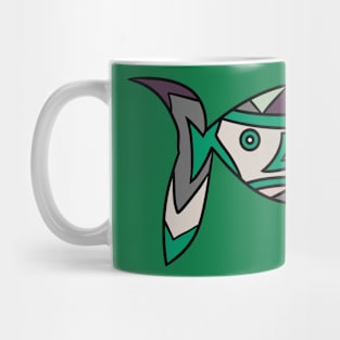 Sage and Heather Fish Mug